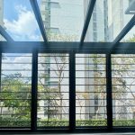 Modern window design with aluminium window grilles